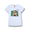 Koszulka T-shirt damska DAVCA OPS HE CAN'T RIDE biały żółty niebieski zielony