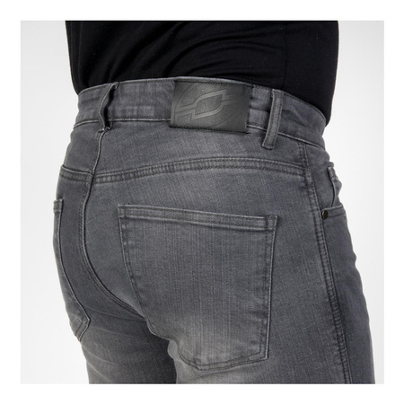 Jeansy motocyklowe OZONE STRIKER REGULAR WASHED GREY szary