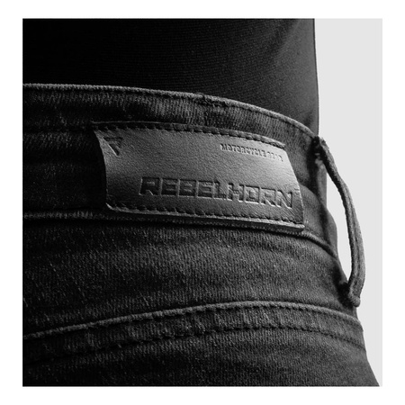 Jeansy motocyklowe REBELHORN CLASSIC MONOLAYER WASHED BLACK czarny