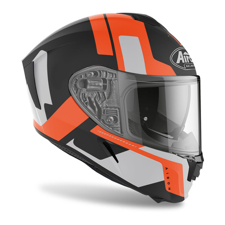 Kask integralny AIROH SPARK SHOGUN ORANGE MATT czarny pomarańczowy biały