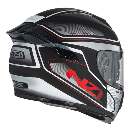 Kask integralny NZI EURUS 4 STREAM CHARMENT BLACK WHITE TINTED S MATT czarny biały