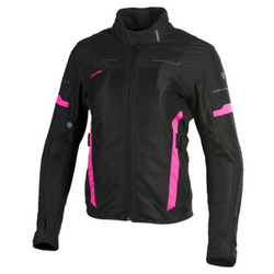 Kurtka tekstylna damska SECA ORKAN II LADY TITANIUM/FUCHSIA czarny różowy