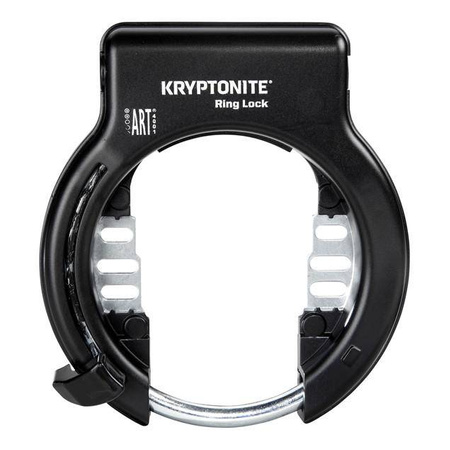 Blokada tylnego koła KRYPTONITE RING LOCK Z BLOKADĄ KLUCZA, MOCOWANIE W ZESTAWIE czarny srebrny