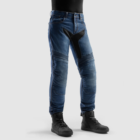 Jeansy motocyklowe REBELHORN EAGLE 4 REGULAR WASHED BLUE niebieski