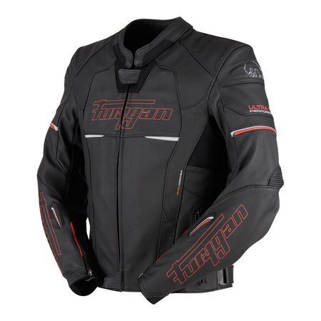 Kurtka skórzana FURYGAN NITROS BLACK/RED czarny czerwony