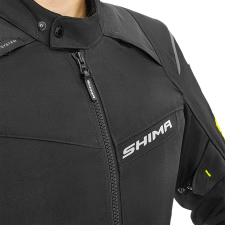 Kurtka tekstylna SHIMA RUSH 2.0 FLUO czarny żółty fluo
