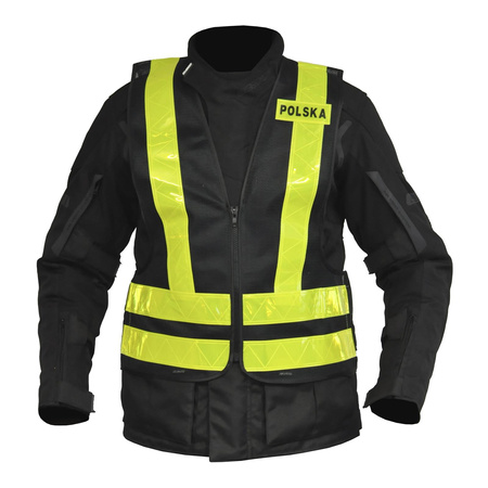 Kamizelka odblaskowa OZONE POLSKA BLACK/FLUO YELLOW czarny żółty fluo