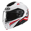 Kask szczękowy HJC I91 TRICUS WHITE/RED biały czerwony