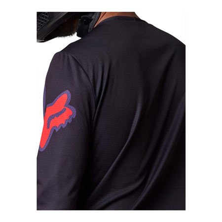 Koszulka rowerowa FOX DEFEND Z DŁUGIM RĘKAWEM RACE CAPSULE SANGRIA czarny fioletowy czerwony fluo