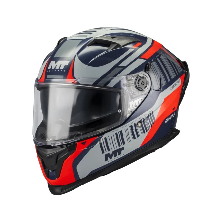 Kask integralny MT BRAKER SV COCKPIT RED/GREY/BLUE czerwony szary granatowy