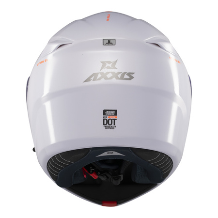Kask szczękowy AXXIS STORM S SV SOLID A0 GLOSS PEARL WHITE biały