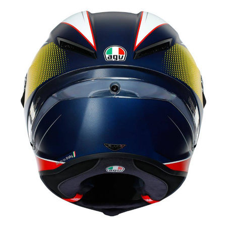 Kask integralny AGV CORSA R SUPERSPORT BLUE/WHITE/RED niebieski czerwony żółty biały
