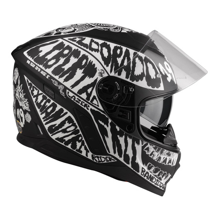 Kask integralny LAZER RAFALE MEXICANA BLACK/FLUO czarny biały