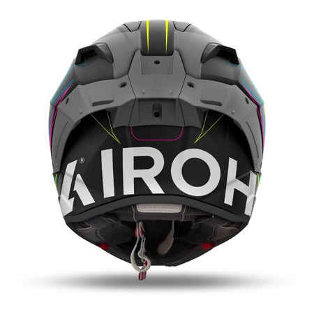Kask integralny AIROH GP800 MUST MULTICOLOR MATT biały szary żółty fluo różowy niebieski czarny