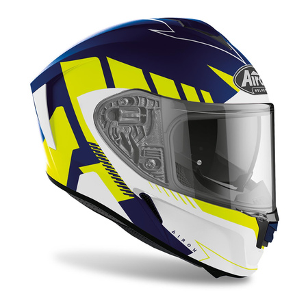Kask integralny AIROH SPARK RISE BLUE/YELLOW MATT niebieski żółty biały