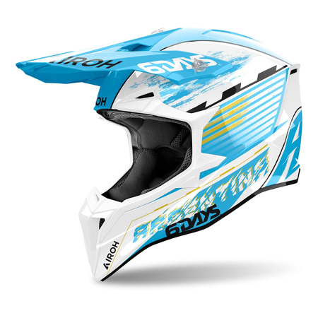 Kask cross AIROH WRAAAP SIX DAYS ARGENTINA 2023 GLOSS niebieski biały