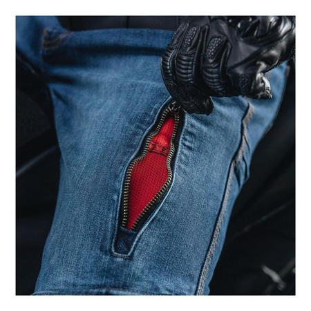 Jeansy motocyklowe REBELHORN VANDAL DENIM WASHED BLUE niebieski