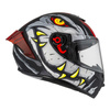 Kask integralny NZI TRENDY 3 RAPTOR BLACK GREY RED MATT czarny szary czerwony