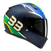 Kask integralny HJC C10 BB33 BLACK/BLUE niebieski czerwony zielony czarny