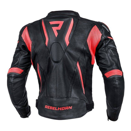 Kombinezon dwuczęściowy REBELHORN FIGHTER BLACK/FLO RED czarny czerwony fluo