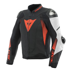 Kurtka skórzana DAINESE SUPER SPEED 4 PERFORATED BLACK/WHITE/RED czarny biały czerwony