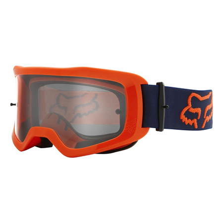 Gogle motocyklowe dziecięce FOX JUNIOR MAIN STRAY ORANGE pomarańczowy fluo granatowy