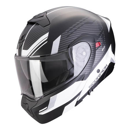 Kask szczękowy SCORPION EXO-930 EVO SIKON BLACK/SILVER/WHITE czarny srebrny biały