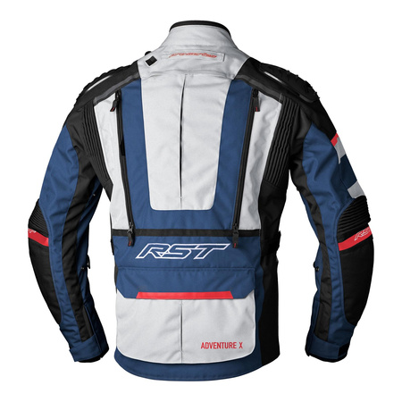 Kurtka tekstylna RST ADVENTURE-X CE SILVER/DARK BLUE/RED szary niebieski czerwony