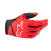 Rękawice cross dziecięce ALPINESTARS RADAR JUNIOR BRIGHT RED/BLACK czerwony fluo czarny