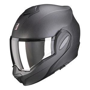 Kask szczękowy SCORPION EXO-TECH EVO CARBON SOLID BLACK MATT czarny mat