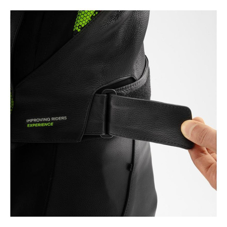 Kurtka skórzana REBELHORN VELOCE CAMO BLACK/GREEN/FLUO RED czarny zielony czerwony fluo