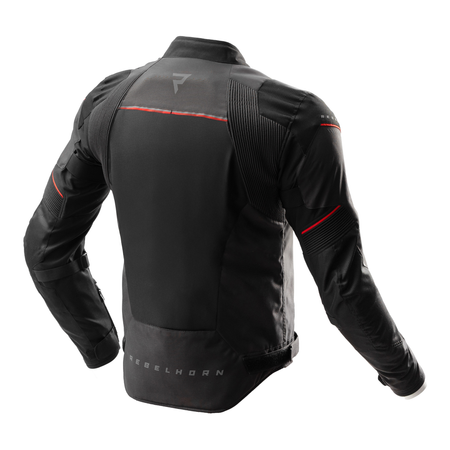 Kurtka tekstylna REBELHORN SWIFT BLACK/DARK GREY/RED czarny szary czerwony