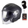 Kask otwarty AXXIS BLAZER SV SOLID A1 MATT BLACK czarny mat