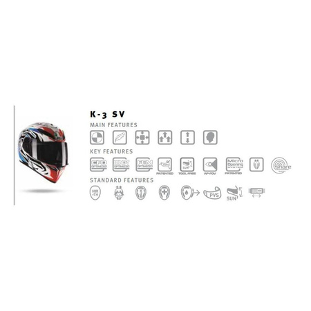Kask integralny AGV K3 SV AVIOR WHITE/YELLOW FLUO biały żółty fluo czarny
