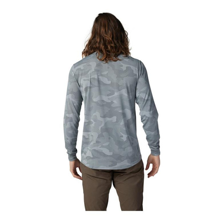 Koszulka rowerowa FOX RANGER Z DŁUGIM RĘKAWEM TRU DRI CLOUD GREY szary