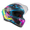 Kask integralny NZI TRENDY CAMU BLUE NEON PINK BLUE S MATT niebieski różowy