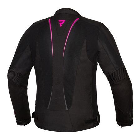 Kurtka tekstylna damska REBELHORN HIFLOW IV LADY BLACK/FLO PINK czarny różowy