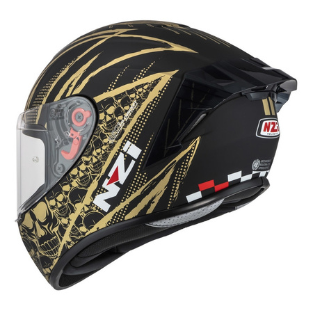 Kask integralny NZI TRENDY FLAG BLACK GOLD MATT czarny złoty