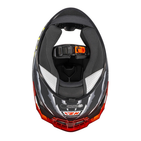 Kask integralny NZI TRENDY 3 RAPTOR BLACK GREY RED MATT czarny szary czerwony