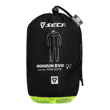 Kombinezon przeciwdeszczowy SECA MONSUN EVO BLACK/FLUO czarny żółty fluo