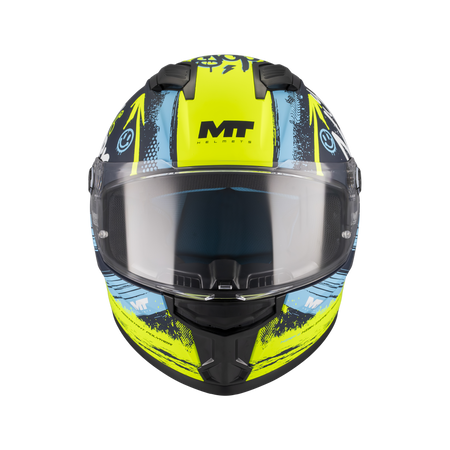 Kask integralny MT STINGER 2 ROCKET BLACK/YELLOW/BLUE MATT czarny żółty niebieski