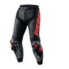Spodnie skórzane REBELHORN REBEL BLACK/FLO RED czarny czerwony fluo