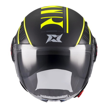 Kask otwarty AXXIS METRO S SIRIS B13 MATT czarny żółty fluo