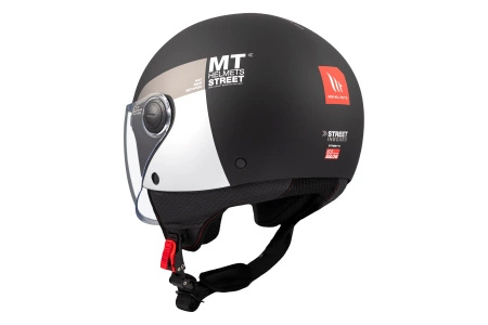 Kask otwarty MT STREET S INBOARD MATT BLACK/GREY czarny szary
