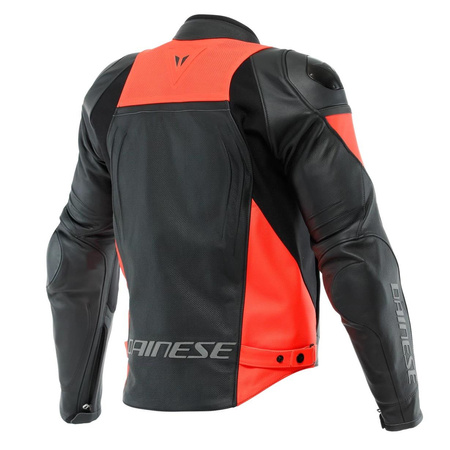 Kurtka skórzana DAINESE RACING 4 PERFORATED BLACK/RED czarny czerwony