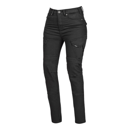 Jeansy motocyklowe damskie SECA SQUADRON LADY BLACK czarny