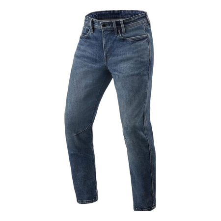 Jeansy motocyklowe REVIT DETROIT 3 TAPERED DARK BLUE USED niebieski