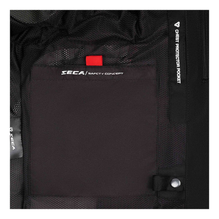 Kurtka tekstylna SECA AIRFLOW III BLACK/RED/FLUO czarny czerwony żółty fluo