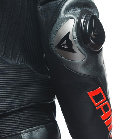 Kombinezon dwuczęściowy DAINESE LAGUNA SECA 5 BLACK/FLO RED czarny czerwony fluo