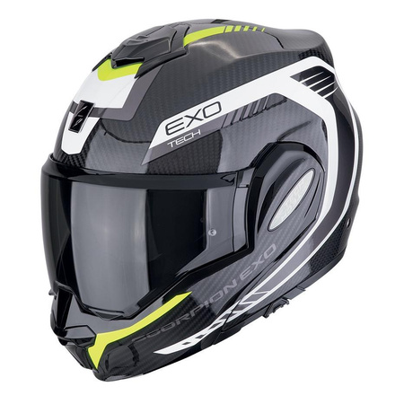 Kask szczękowy SCORPION EXO-TECH EVO CARBON COSY BLACK/NEON YELLOW czarny żółty fluo